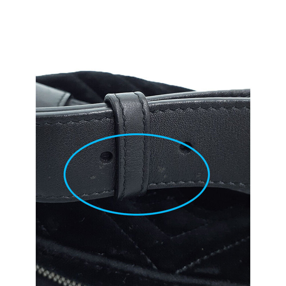 GUCCI GG Marmont Quilted Velvet Belt Bag Body - Picture 5 of 9